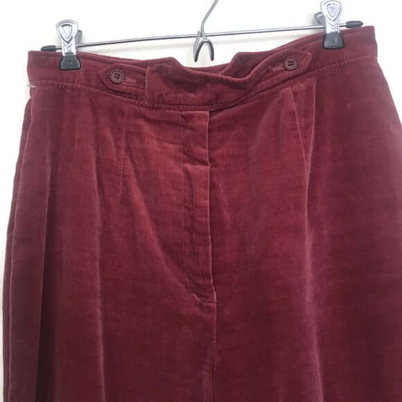 1970s vintage plum wine velvet pants suit jacket size large - Picture 3 of 7